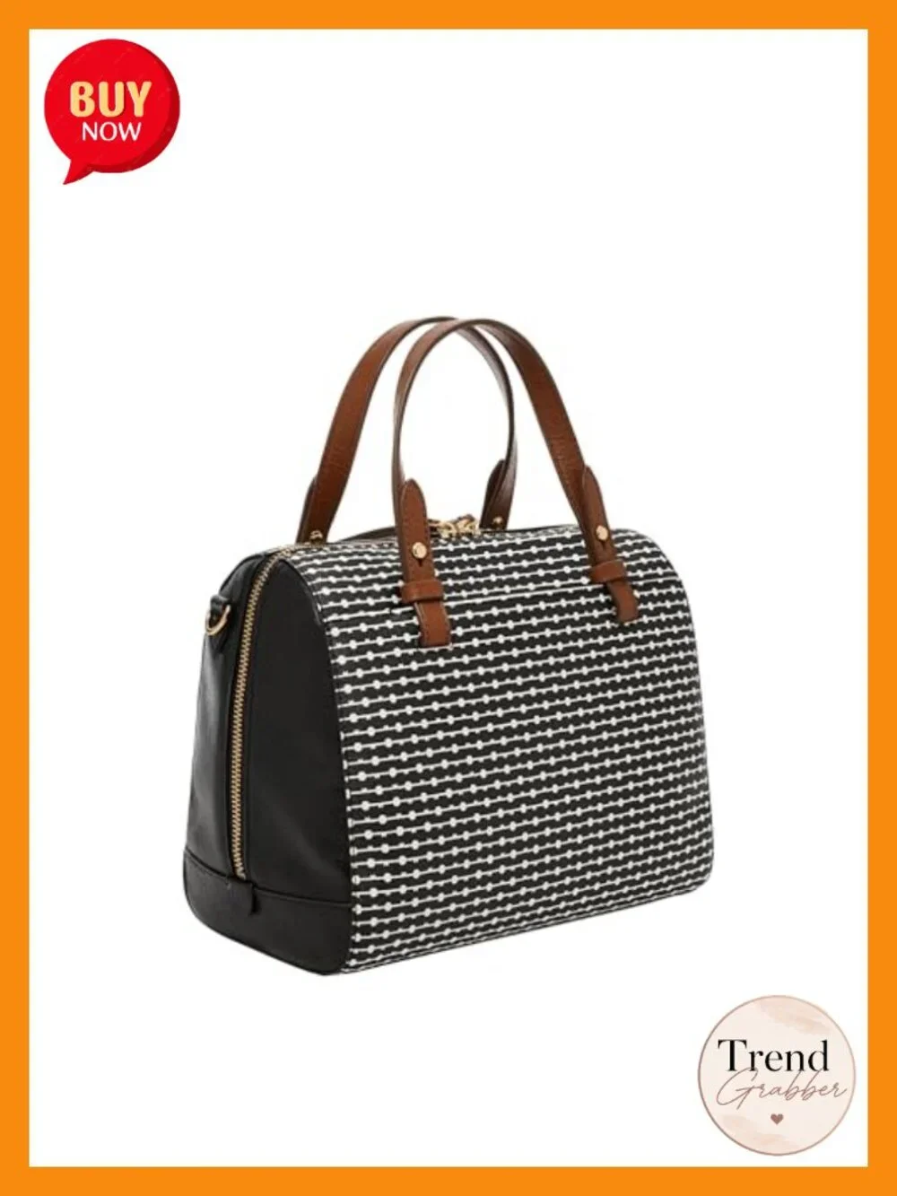 Faux Leather Satchel Purse Handbag with Zipper Closure Detachable Strap